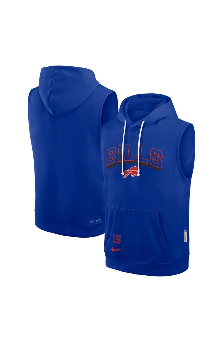 Nike Men's Nike Royal Buffalo Bills Sideline Performance Sleeveless Pullover Hoodie, Alternate, color, Royal