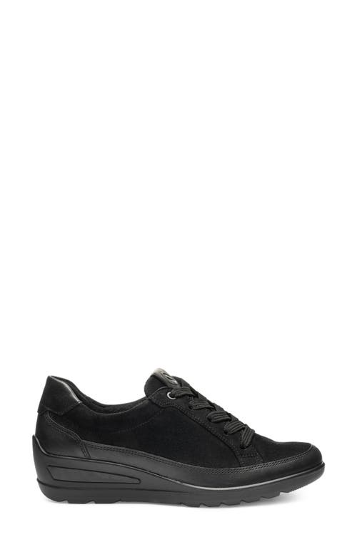 Ara Zamia Wedge Sneaker In Black