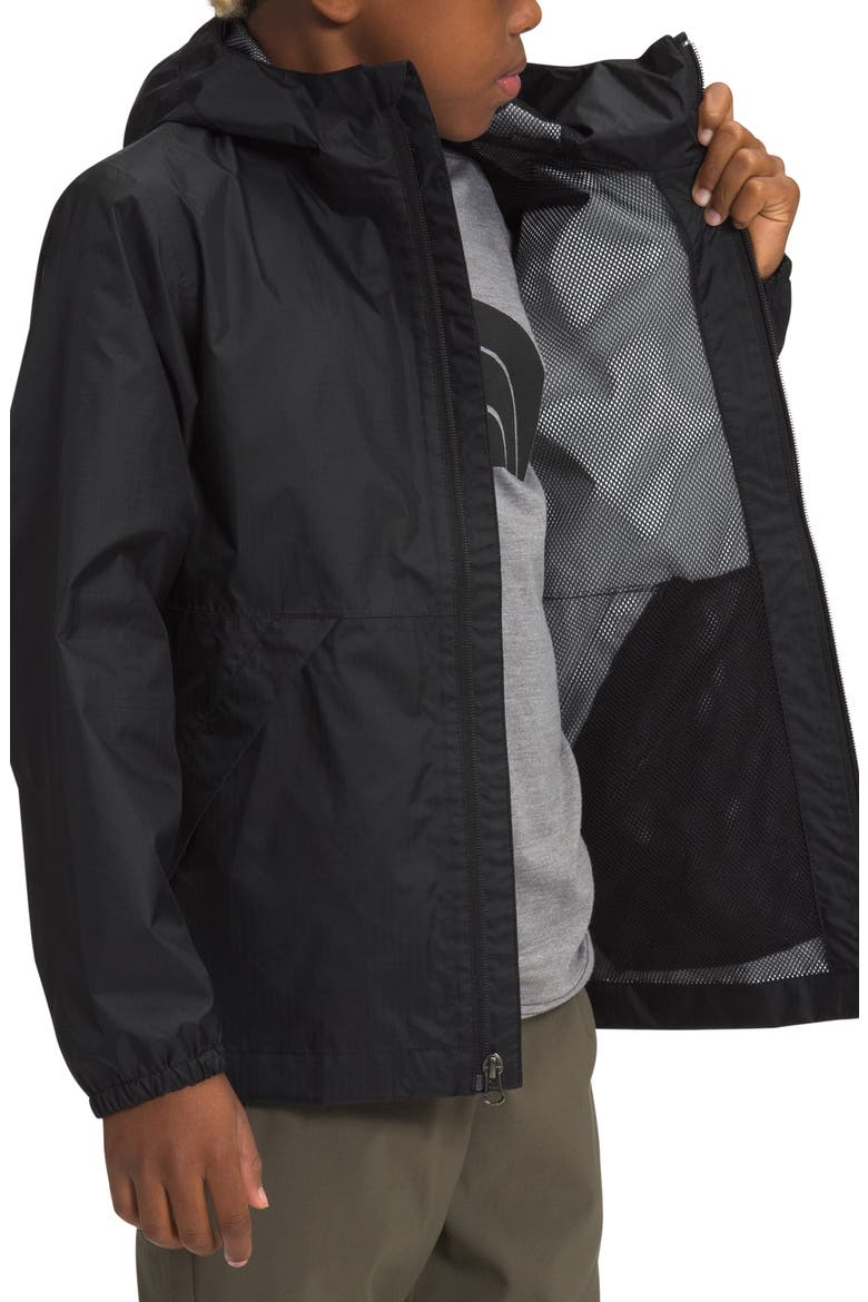 Kids' Zipline Waterproof Rain Jacket, Alternate, color, TNF BLACK