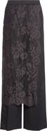 Zimmermann Valiant Lace Wrap Stretch Wool Straight Leg Pants