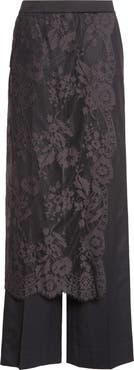 Zimmermann Valiant Lace Wrap Stretch Wool Straight Leg Pants