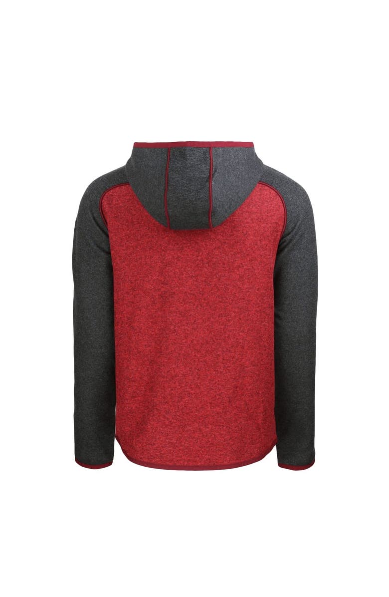 Cutter & Buck Men's Cutter & Buck Heather Cardinal/Heather Charcoal Arizona Cardinals  Americana Mainsail Full-Zip Hooded Jacket, Alternate, color, Heather Red