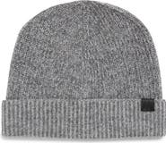 Bruno Magli Cashmere Rib Knit Cuffed Beanie
