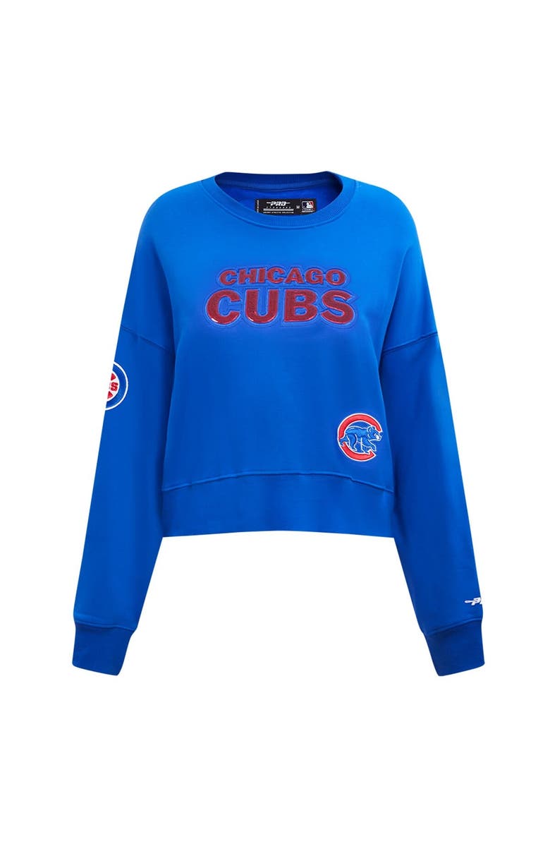 PRO STANDARD Women's Pro Standard Royal Chicago Cubs Game Day Classics Crewneck Pullover Sweatshirt, Alternate, color, Royal