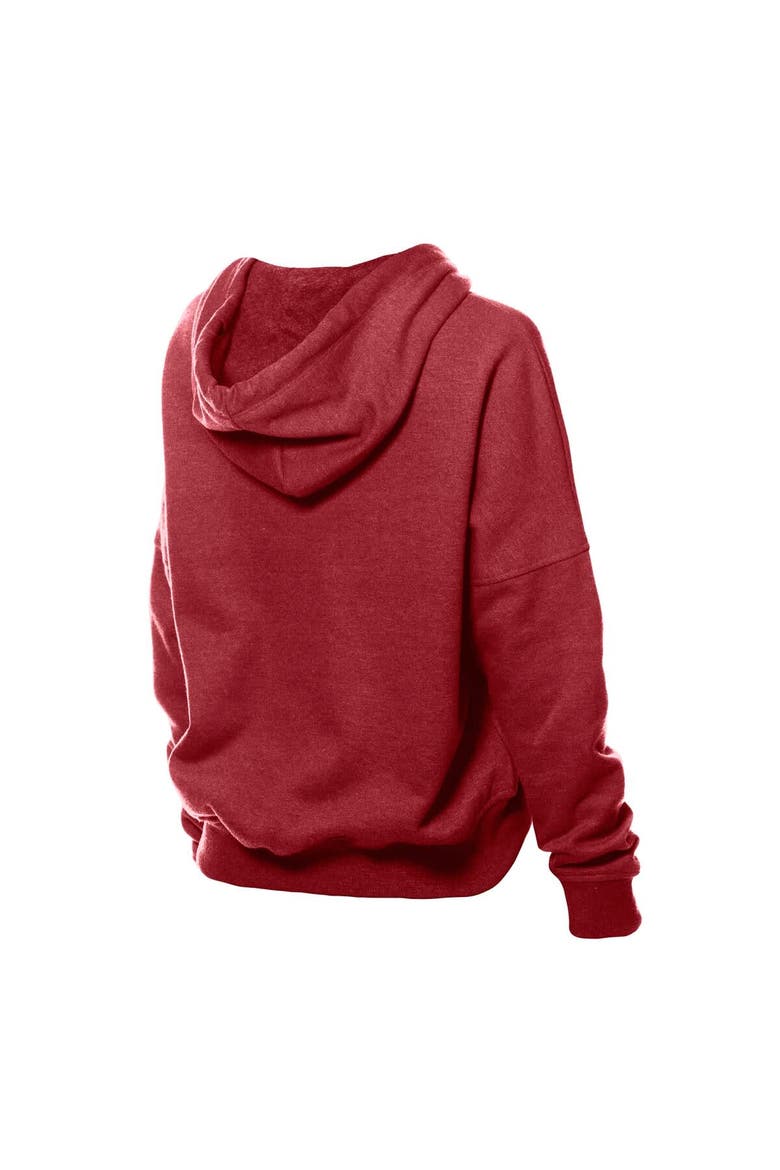 Women's New Era Burgundy Washington Commanders Throwback Boxy Hoodie Sweatshirt, Alternate, color, Burgundy