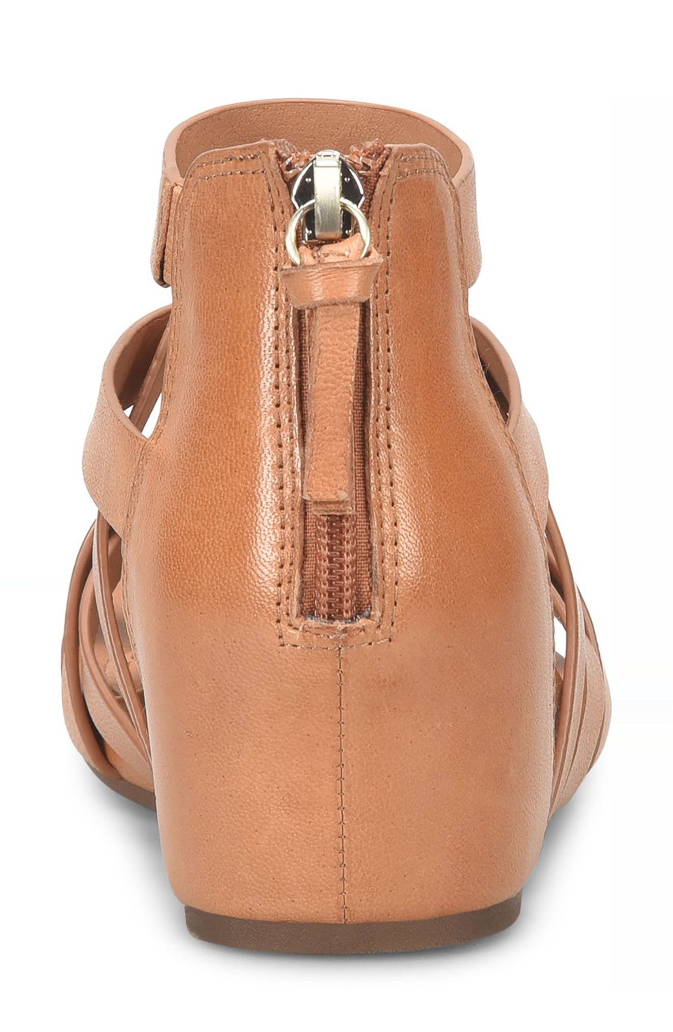 Söfft Vivi Platform Wedge Sandal, Alternate, color, Luggage