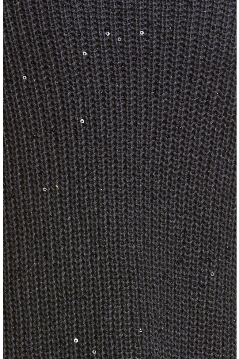 Sequin Rib Cardigan, Alternate, color, BLACK