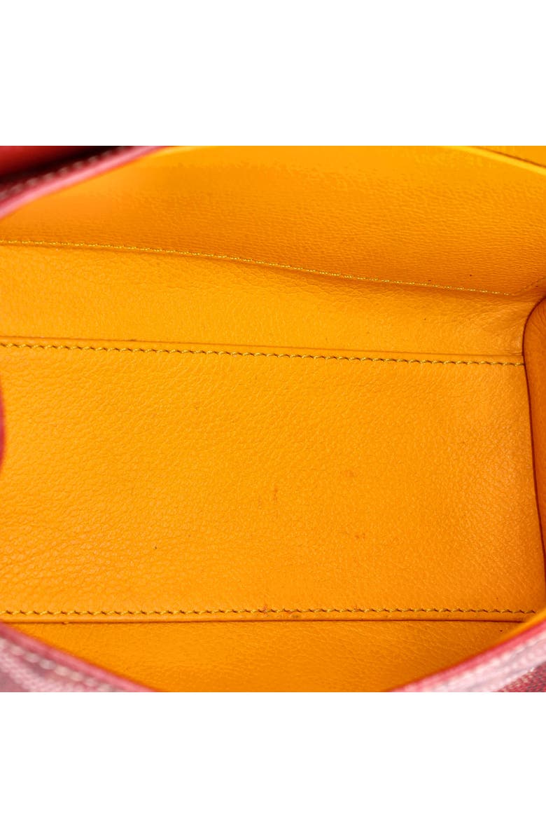 Pre-Owned Goyard Saigon Top Handle Bag Coated Canvas with Leather Mini, Alternate, color, Red