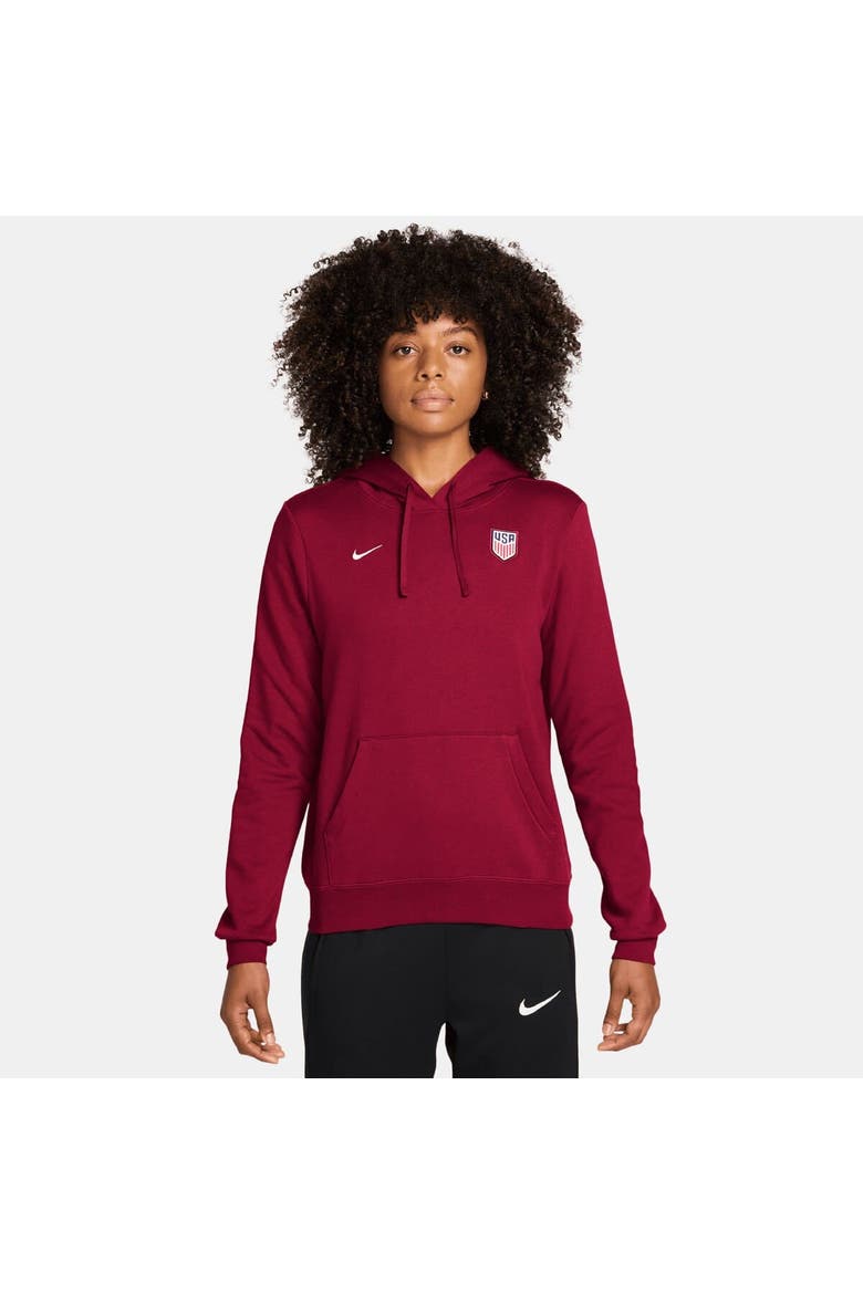 Women's Nike Red USMNT Club Fleece Hoodie, Main, color, Red