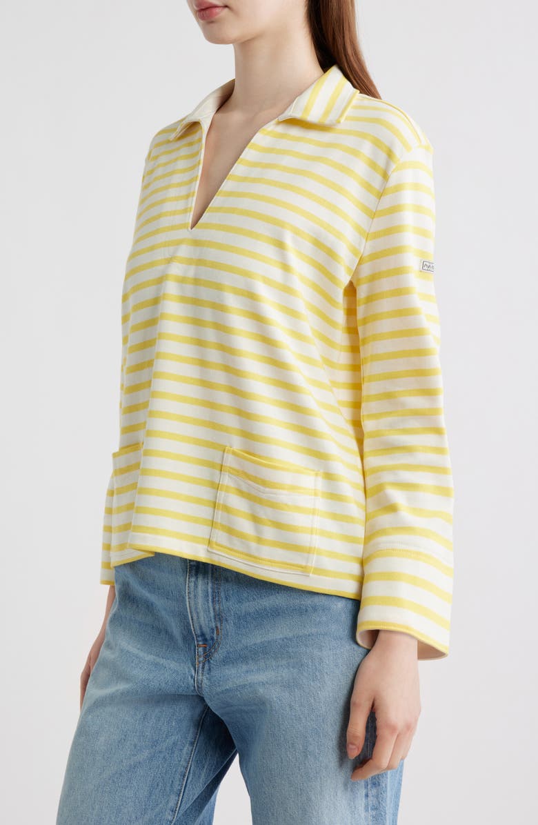 Polo Ralph Lauren Mariner Stripe Jersey Shirt, Alternate, color, Sunfish Yellow/ Deckwash White