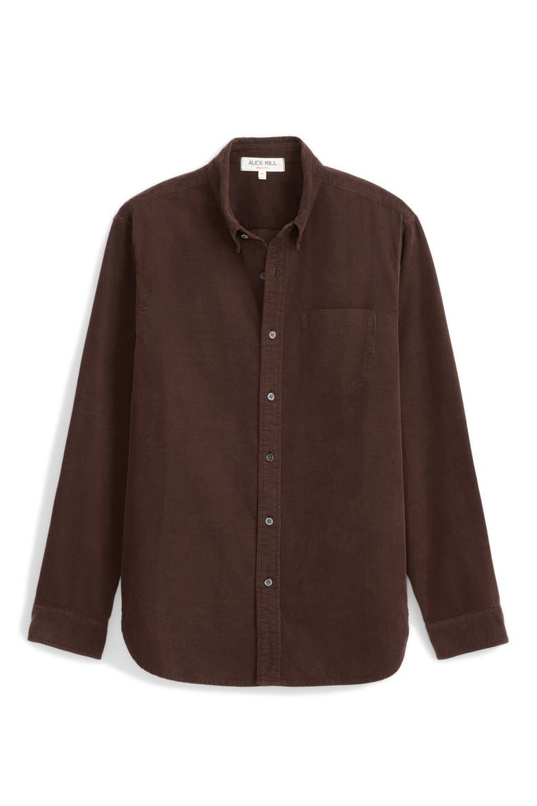 Mill Fine Wale Corduroy Shirt, Alternate, color, CHICORY COFFEE