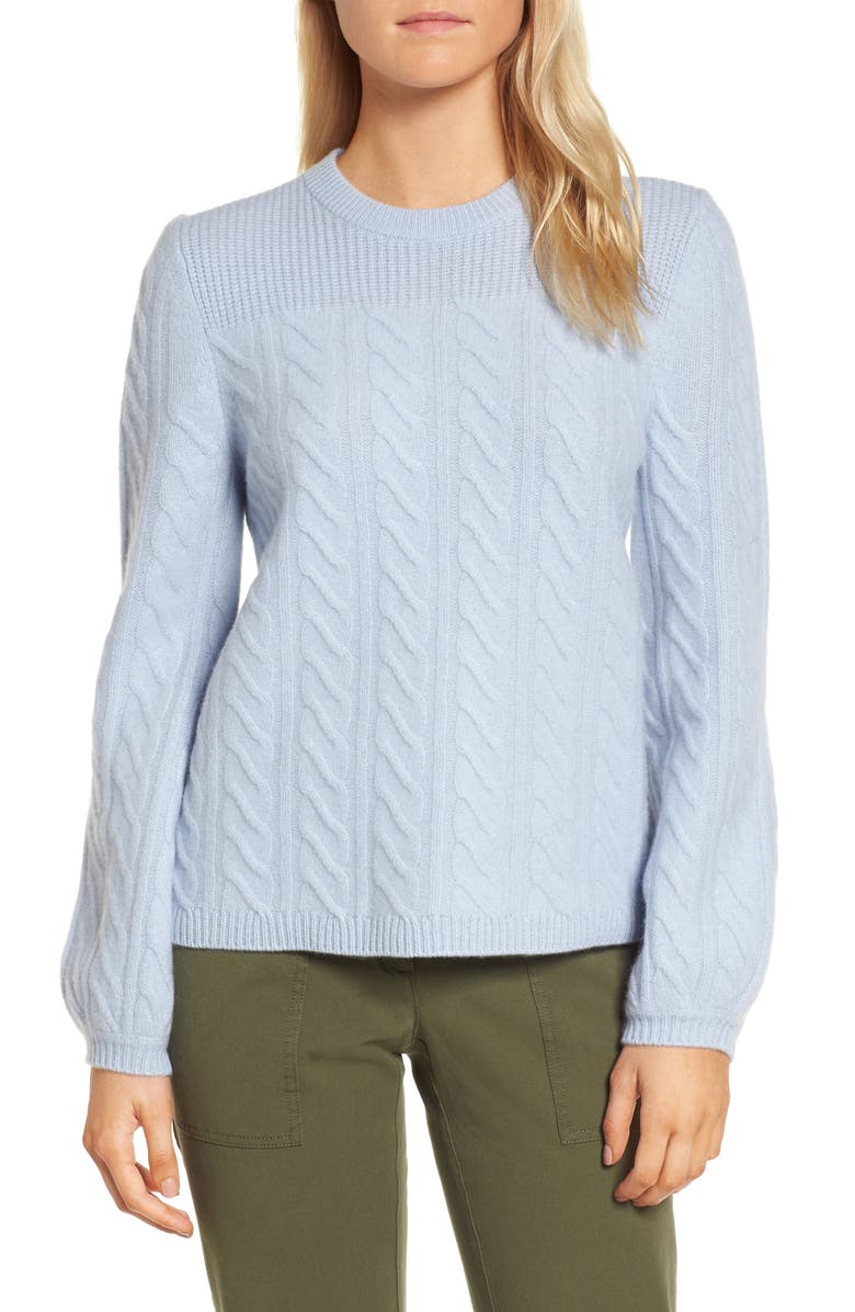 Nordstrom Signature Cable Cashmere Sweater, Main, color, 