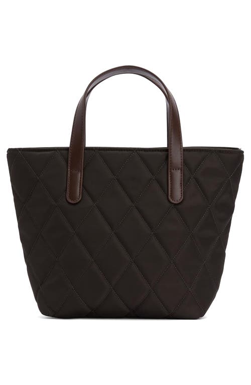 Barbour Mini Quilted Nylon Tote In Green