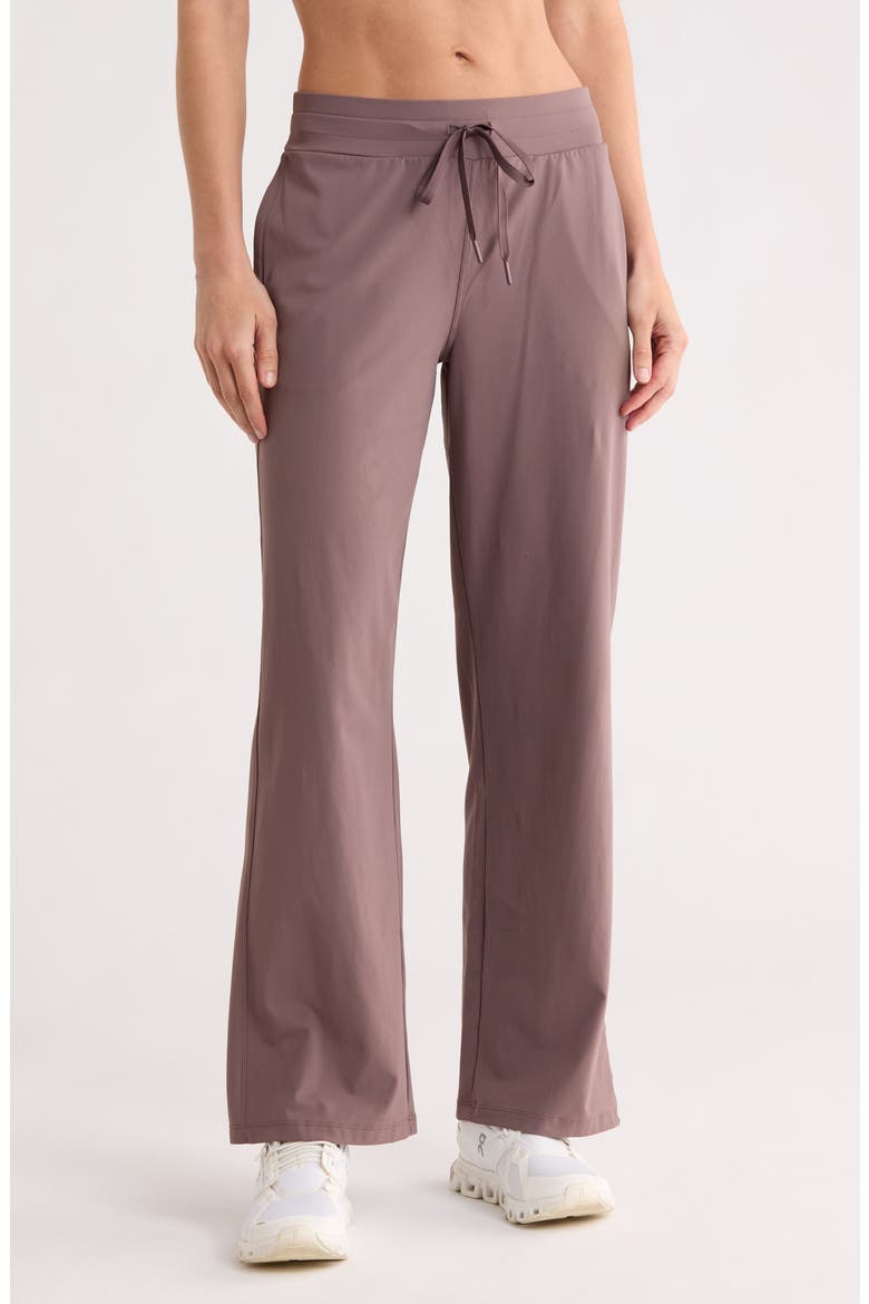 On The Move Mid Rise Straight Leg Pants, Main, color, GREY PLUM