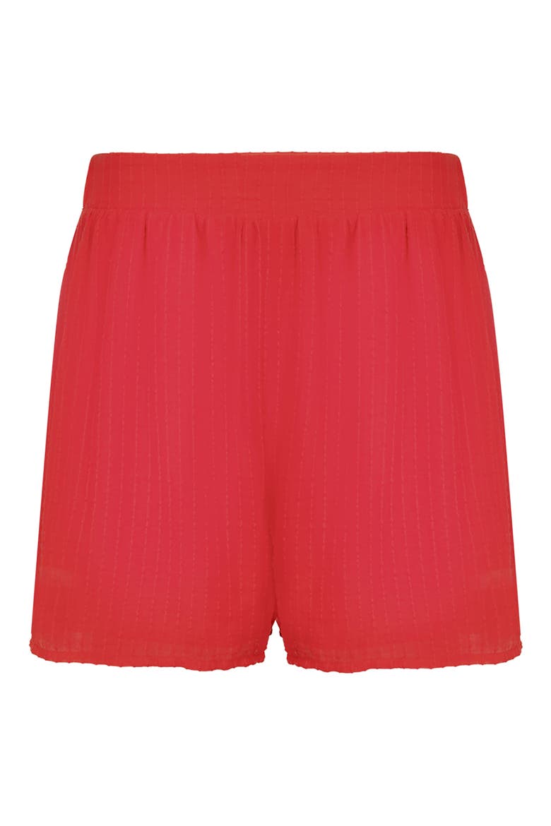 Janet Cover-Up Cotton Shorts, Alternate, color, RED