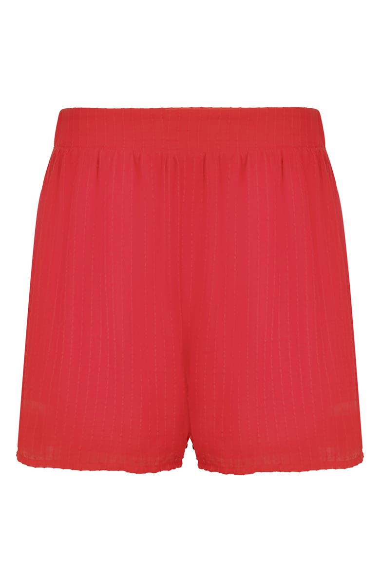 ViX Paula Hermanny Janet Cover-Up Cotton Shorts, Alternate, color, Red