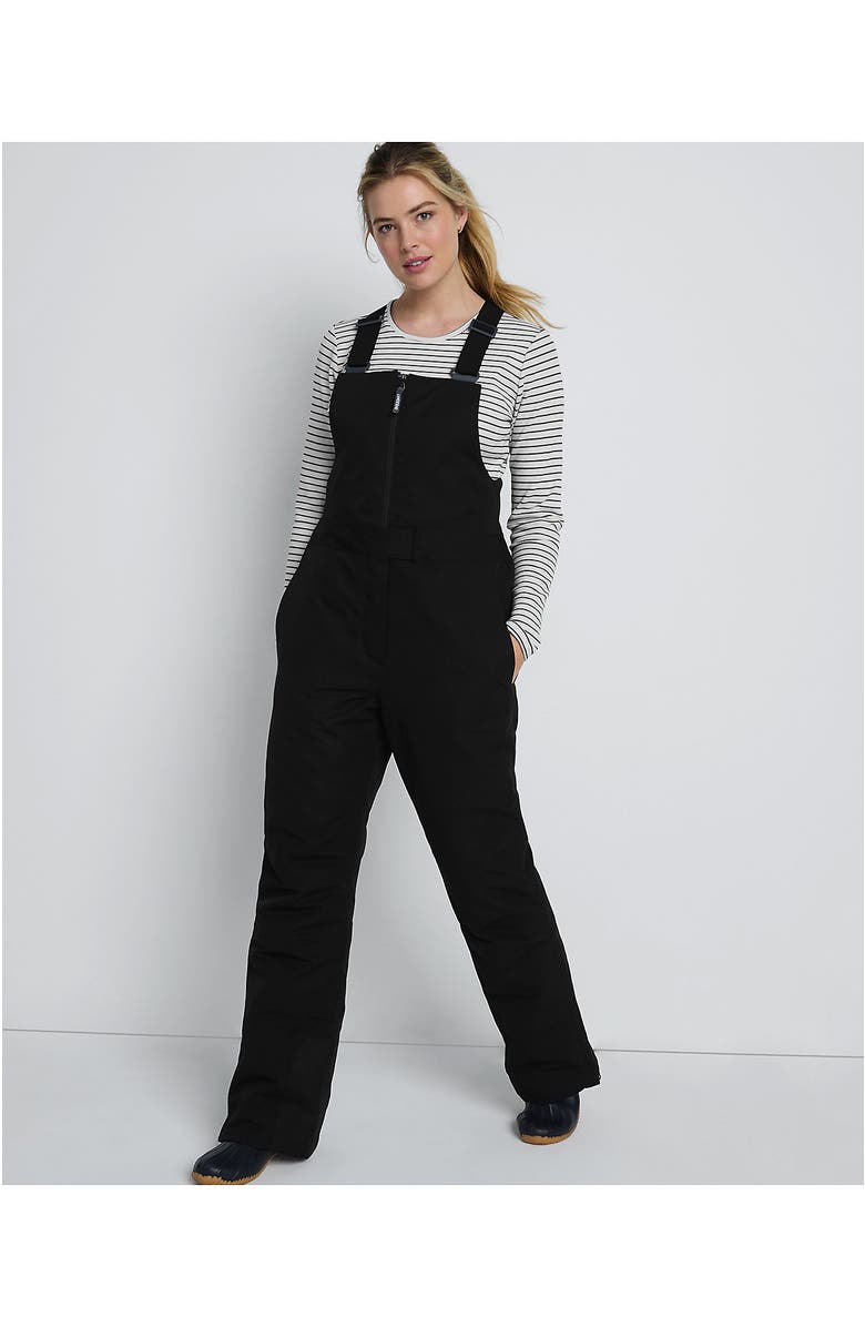 Lands' End Expedition Waterproof Insulated Snow Bibs, Alternate, color, Black