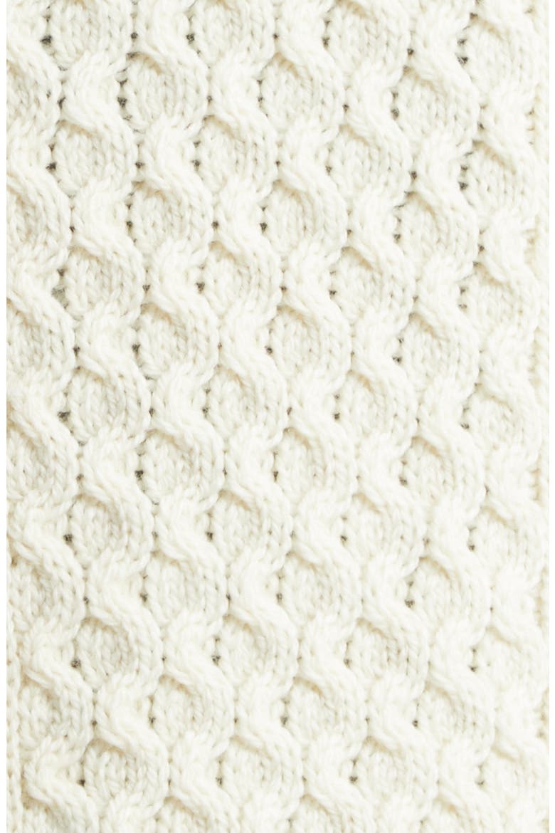Cable Knit Merino Wool Sweater, Alternate, color, ECRU