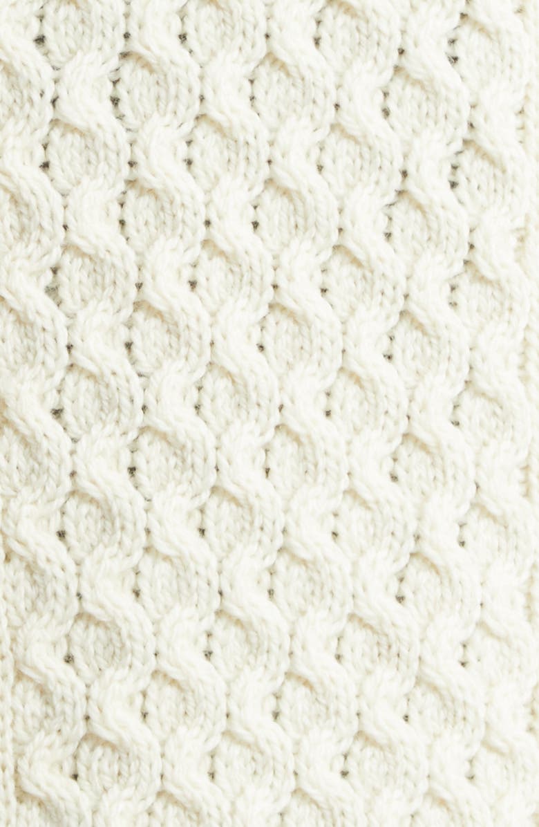 Sunspel Cable Knit Merino Wool Sweater, Alternate, color, Ecru