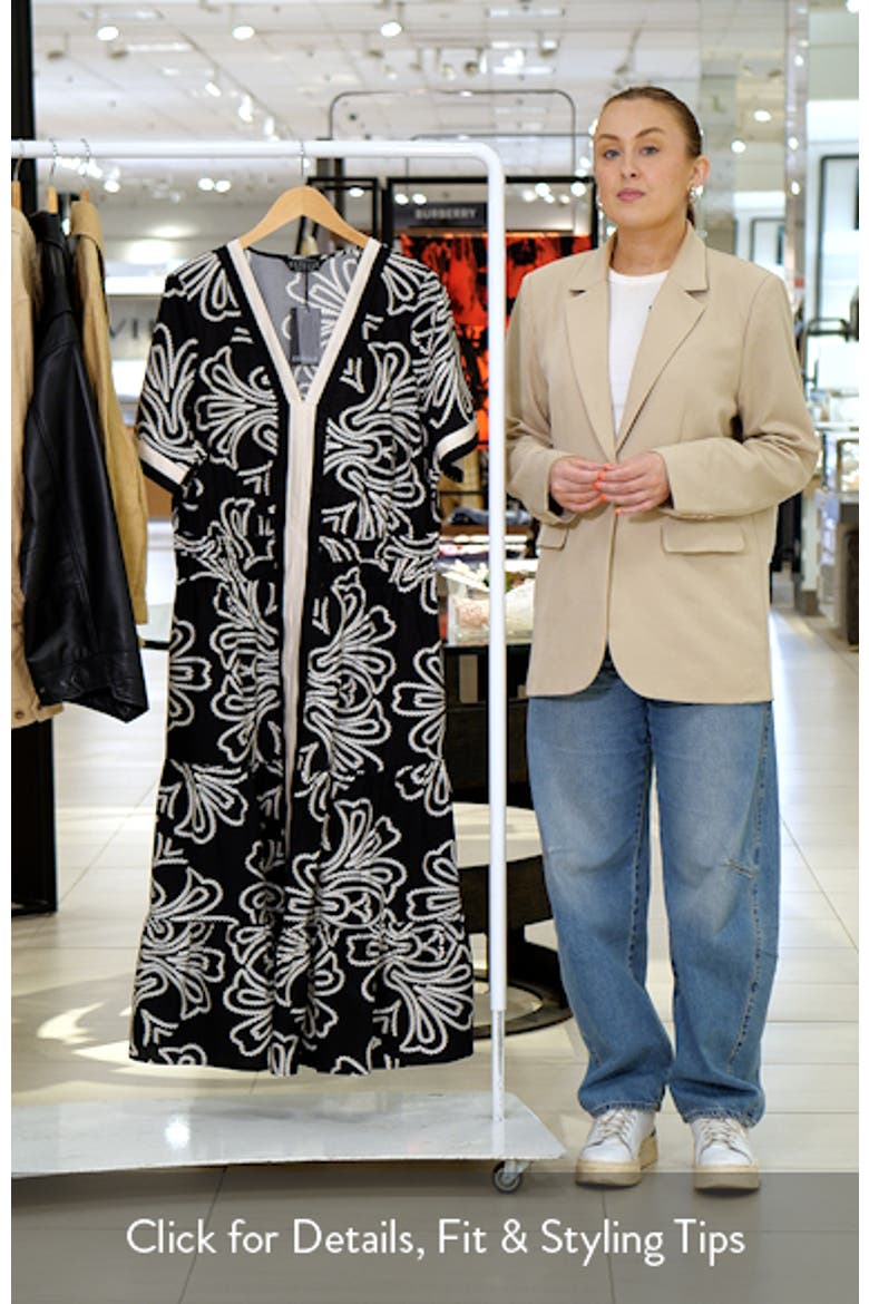 Lune Print Midi Dress video