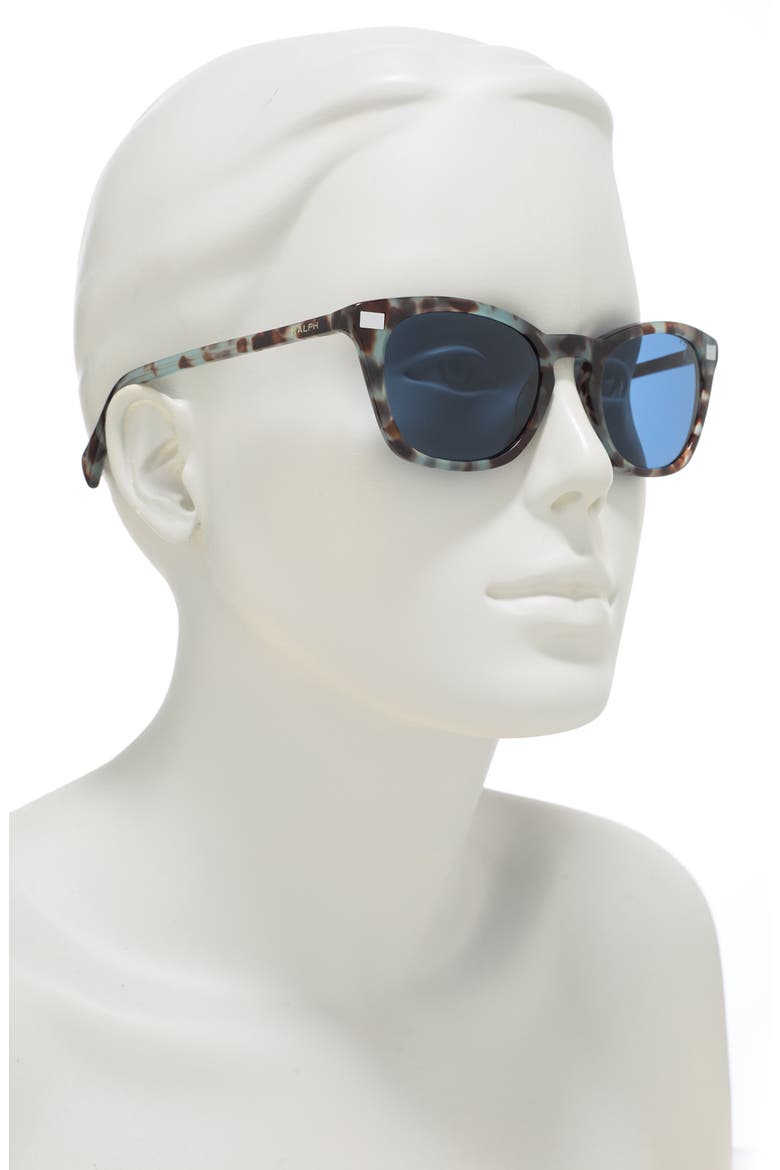 51mm Square Sunglasses, Alternate, color, BLUE TORTOISE / BLUE SOLID