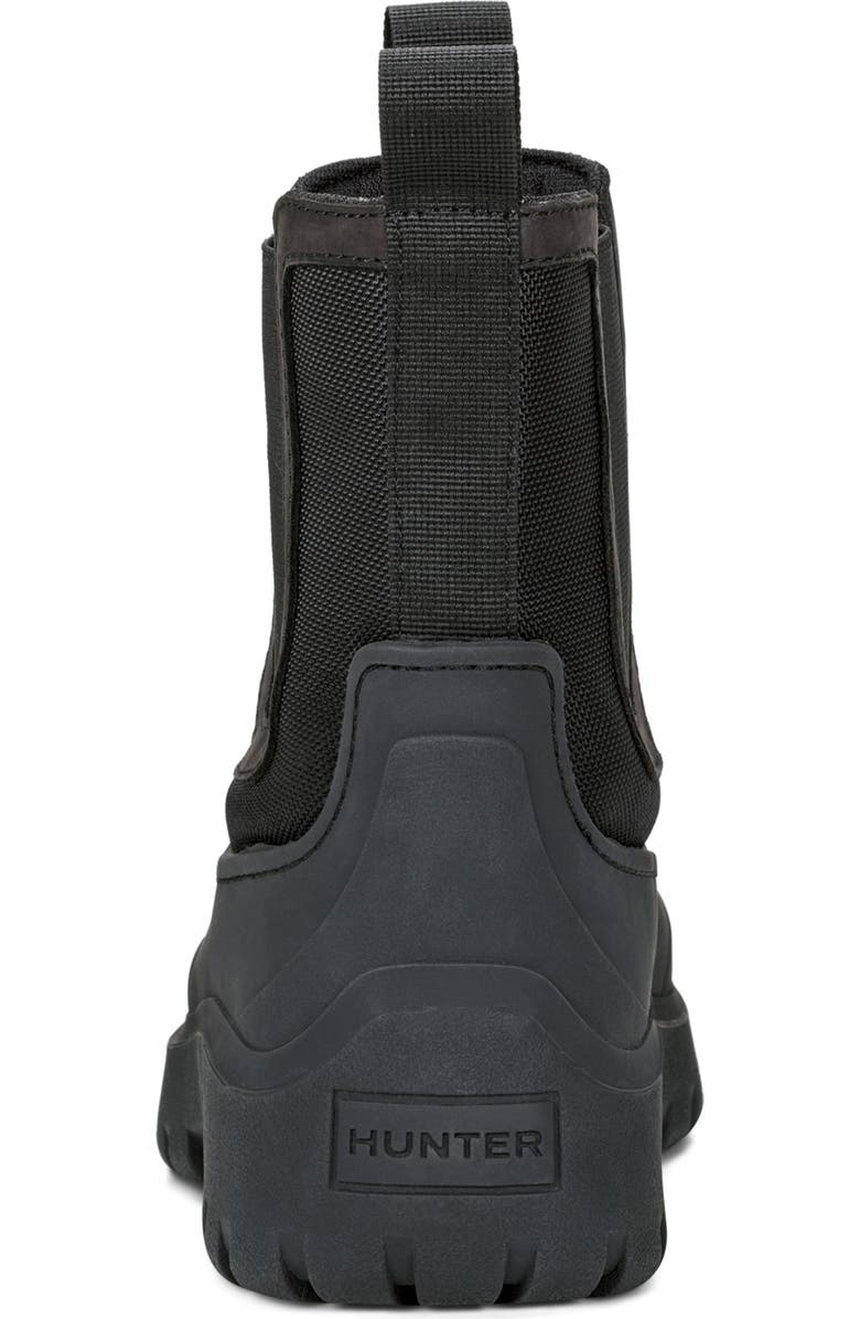 Hunter Lorde Waterproof Chelsea Boot, Alternate, color, Black