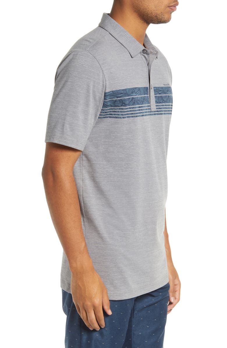 TravisMathew River Town Stripe Stretch Golf Polo, Alternate, color,