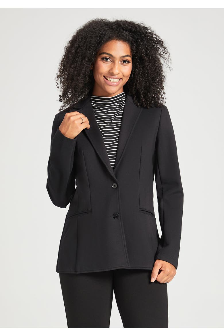 Classic Blazer Stretch Ponte, Main, color, Black