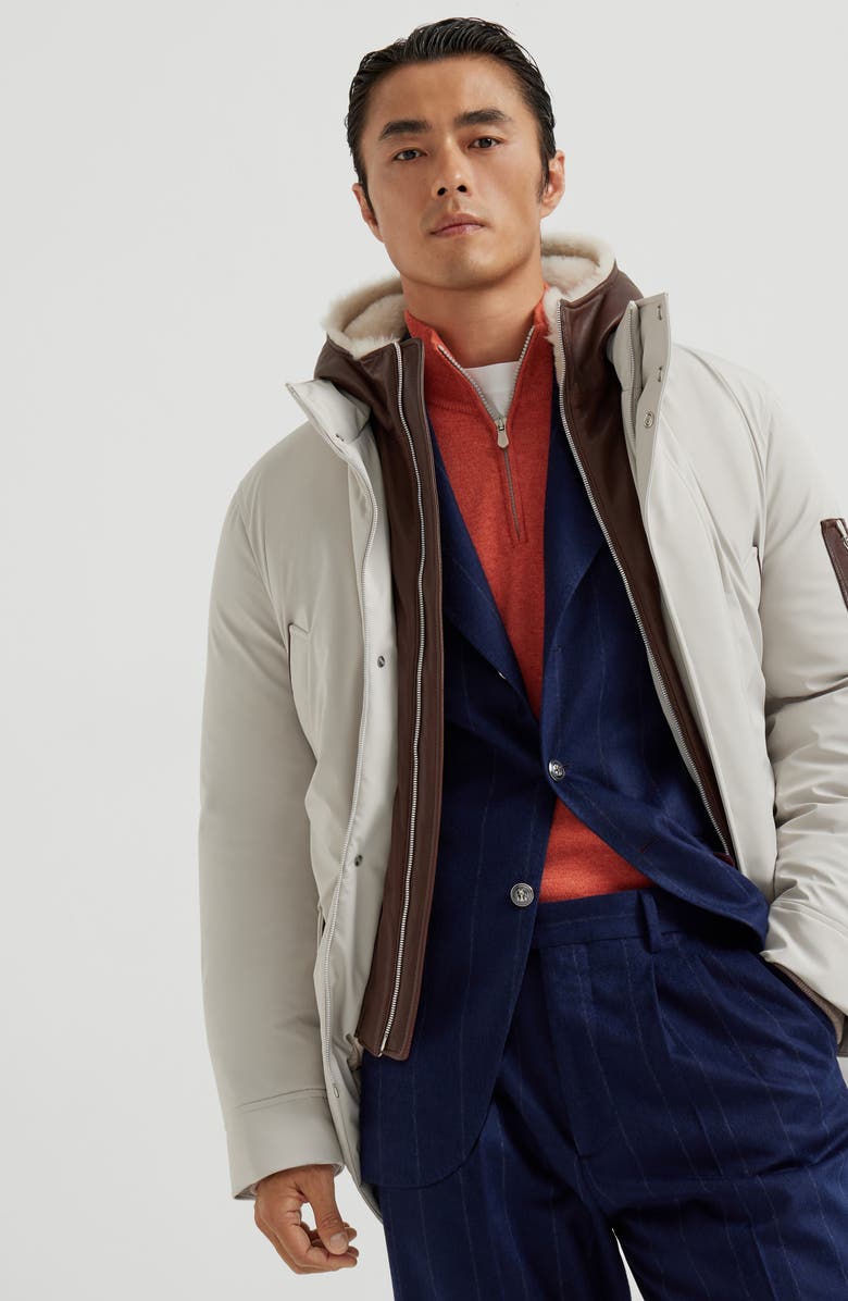 Brunello Cucinelli Parka with padding, Alternate, color, Ivory
