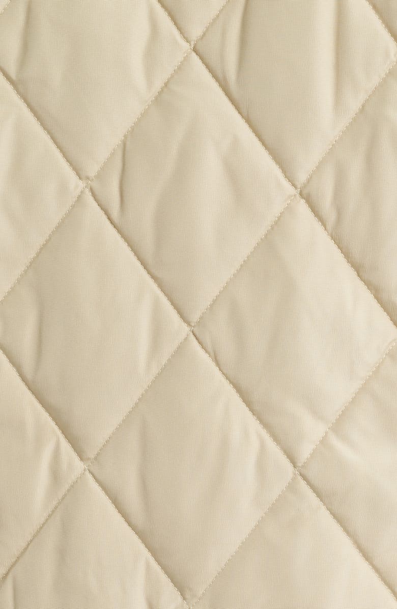 Schott NYC Quilted Down Shirt Jacket, Alternate, color, Off White