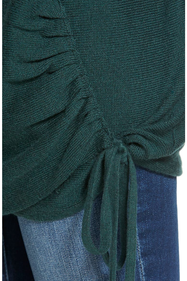 Side Tie Wrap Sweater, Alternate, color, GREEN PONDEROSA