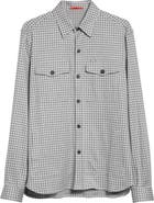 ISAIA Check Silk & Cotton Button-Up Overshirt