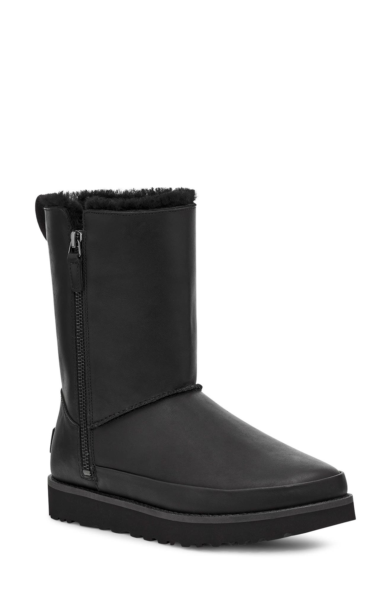 UGG<sup>®</sup> UGG Classic Zip Genuine Shearling Bootie, Main, color, 