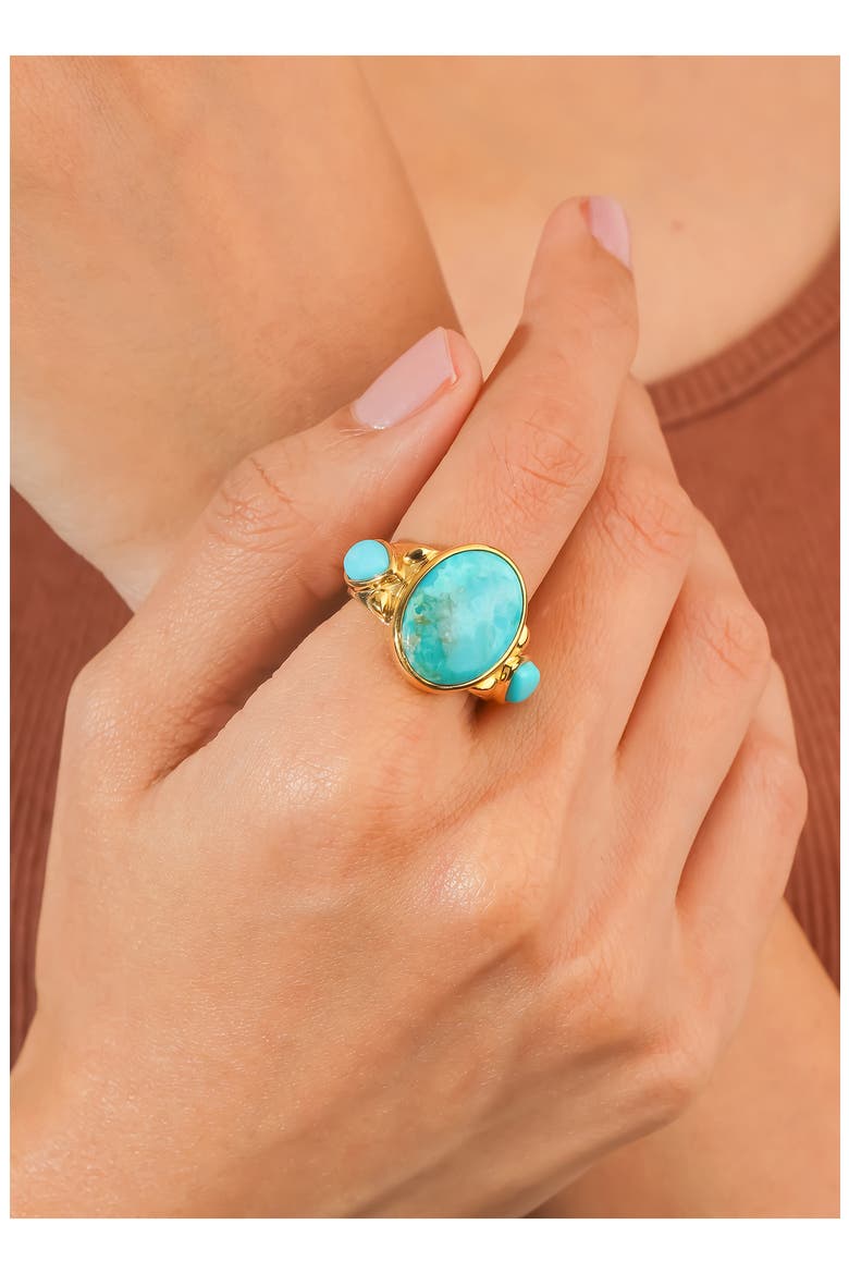 Mohave Turquoise Ring, Alternate, color, BLUE