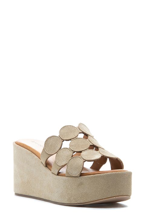 Shammy Platform Wedge Slide Sandal (Women)