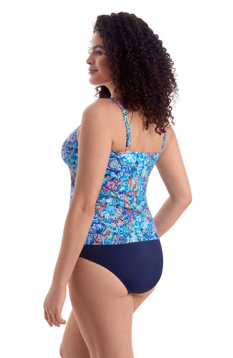 ShapeSolver Classic Mastectomy Tankini Swimsuit Top, Alternate, color, Bombay
