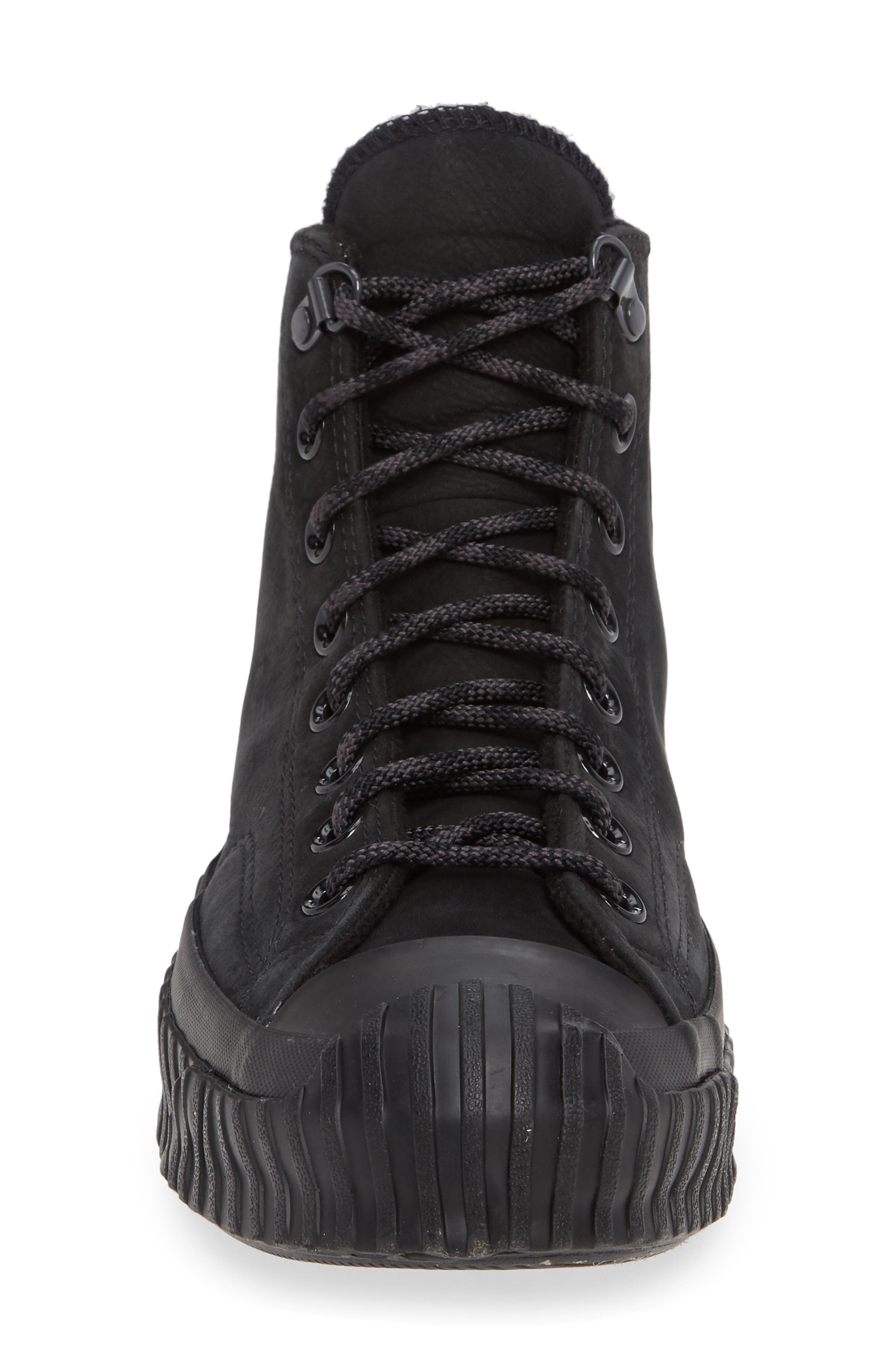 Chuck Taylor® All Star® Bosey Water Repellent High Top Sneaker, Alternate, color, BLACK/ ALMOST BLACK/ BLACK