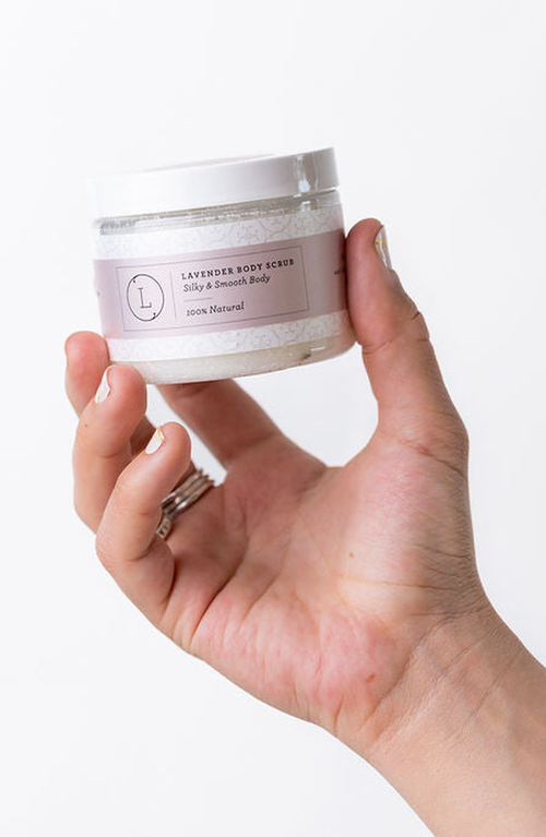 Lizush Cbd Body Scrub With Cbd, Natural Body Salt Scrub In Lavender