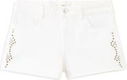 MANGO TEEN Studded Side Cutoff Denim Shorts
