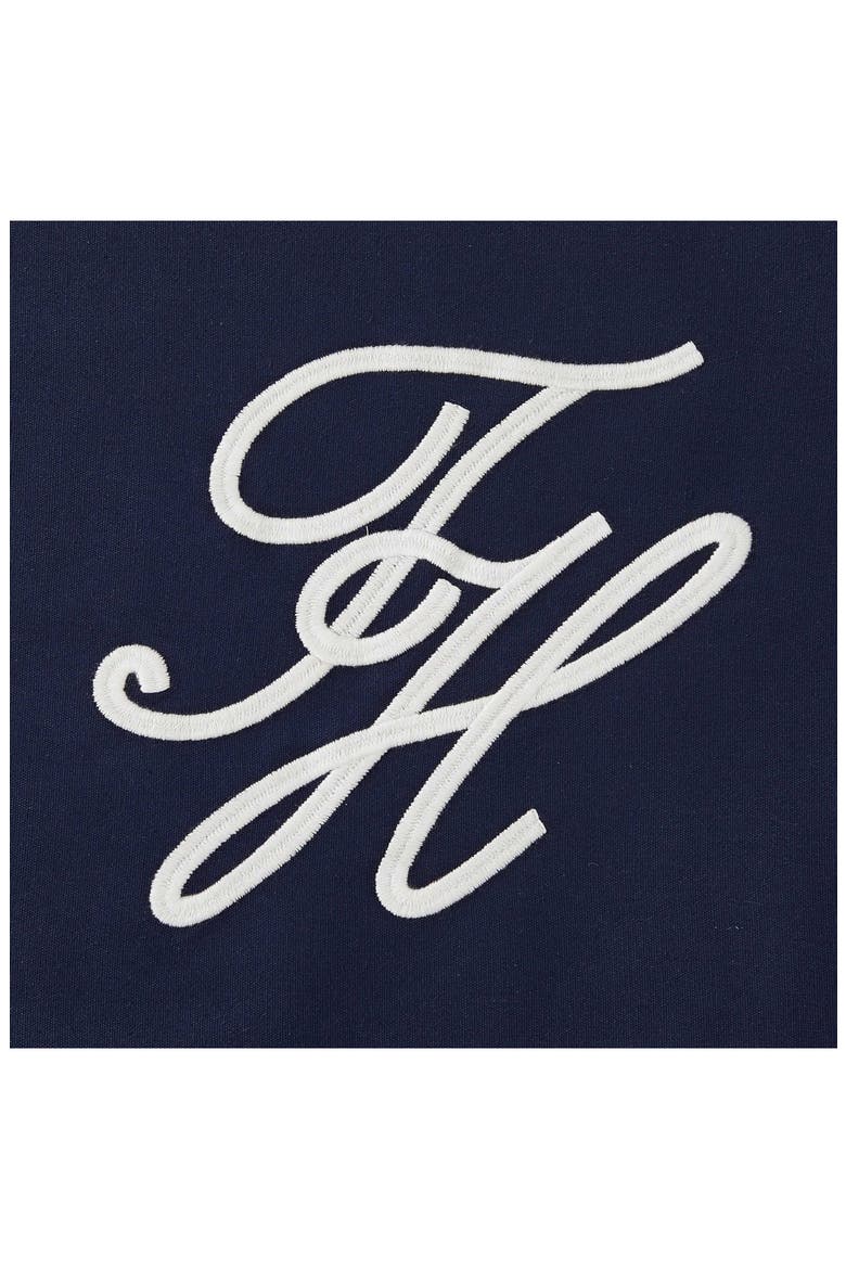 Swim Shop Monogram Cotton Accent Pillow, Alternate, color, CORE NAVY