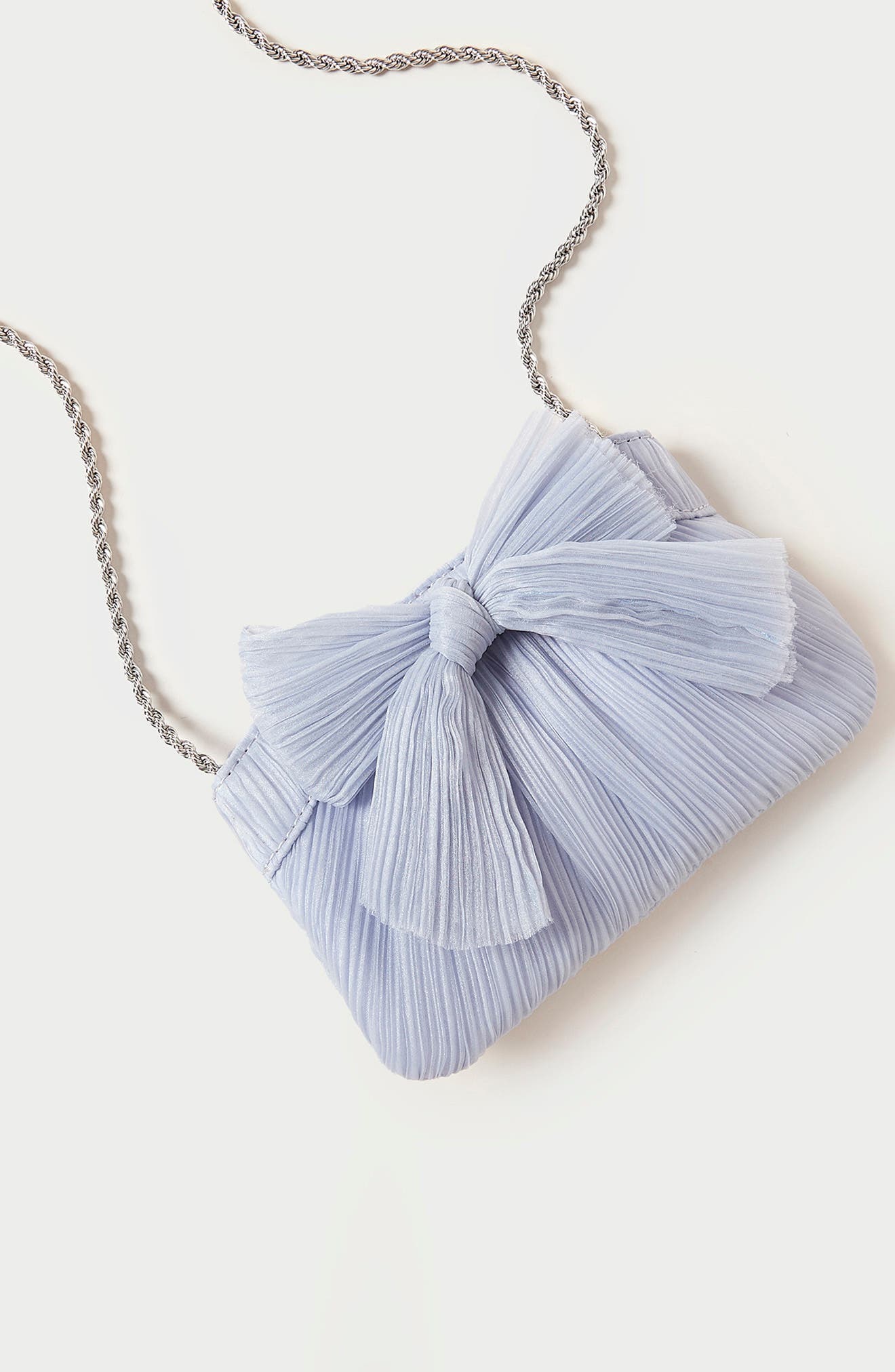 Loeffler Randall Rochelle Pleated Bow Clutch, Alternate, color, 
