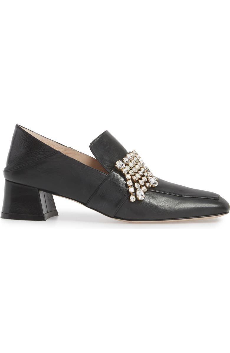 Stuart Weitzman Irises Embellished Loafer Pump, Alternate, color,