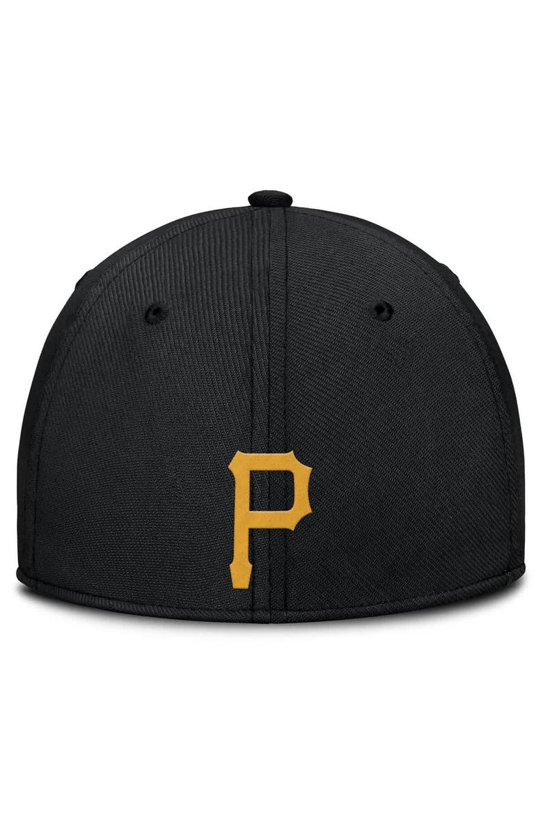 Nike Men's Nike Gray/Black Pittsburgh Pirates Rise Swoosh Performance Flex Hat, Alternate, color, Gray