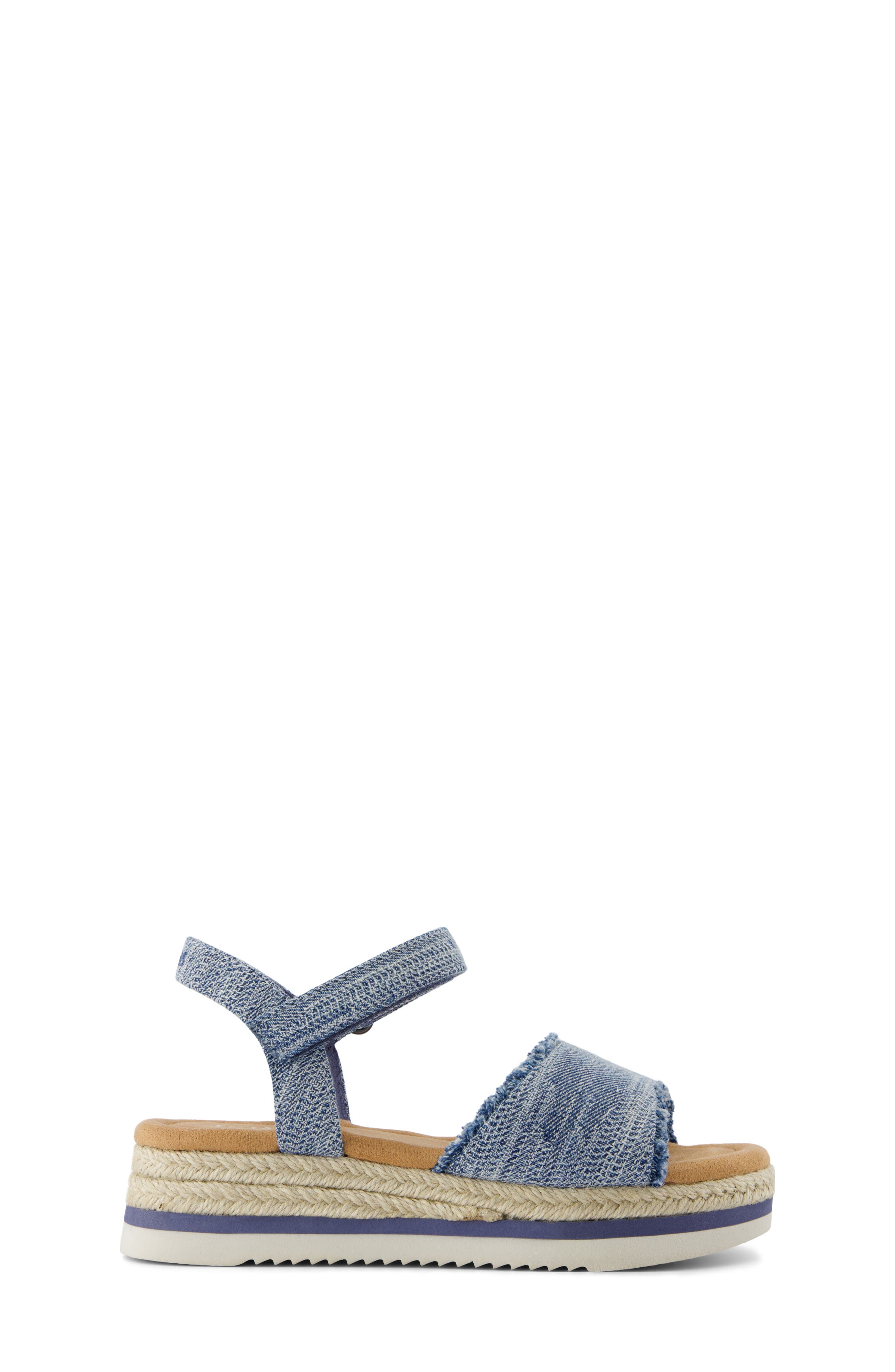 TOMS Kids' Diana Espadrille Sandal, Alternate, color, Navy