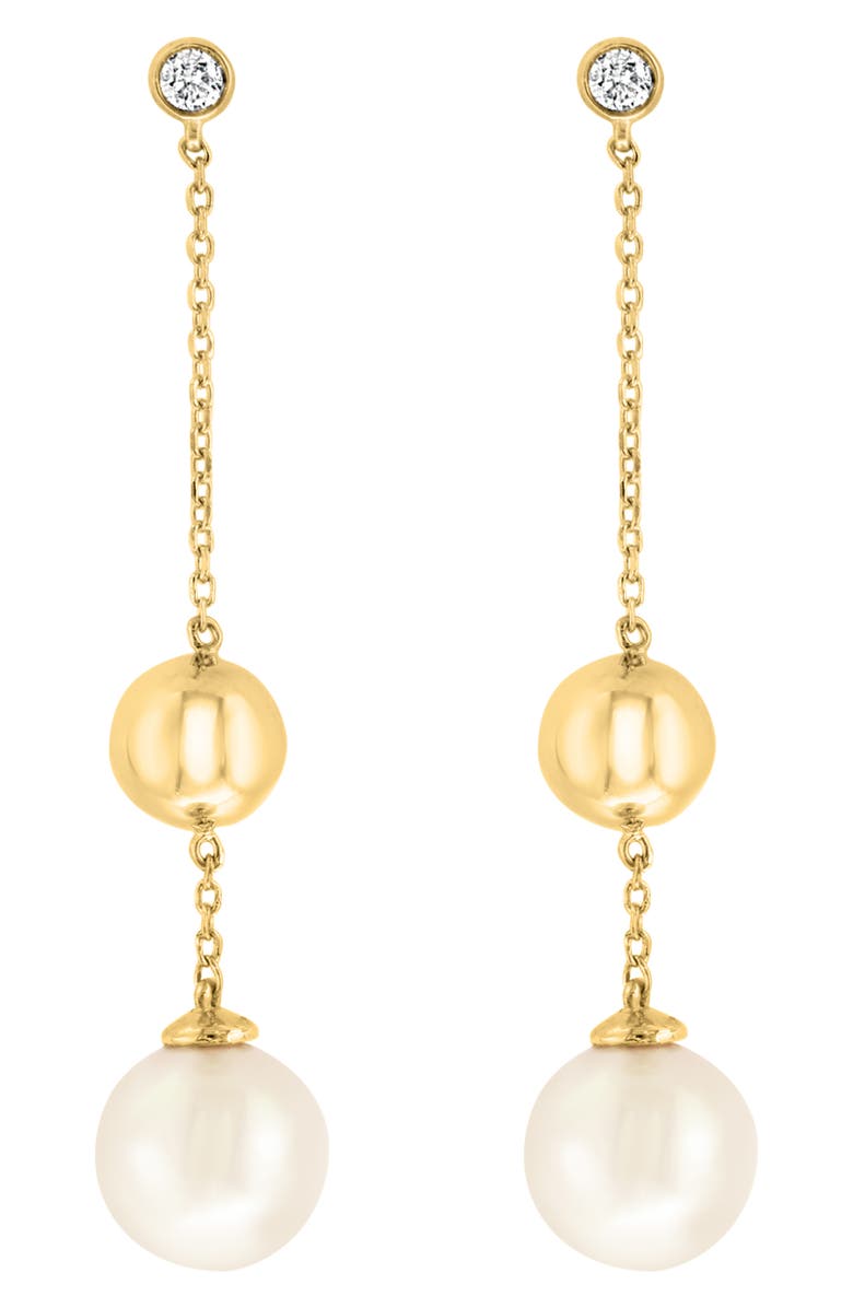 EFFY Diamond & Freshwater Pearl Drop Earrings, Alternate, color, 