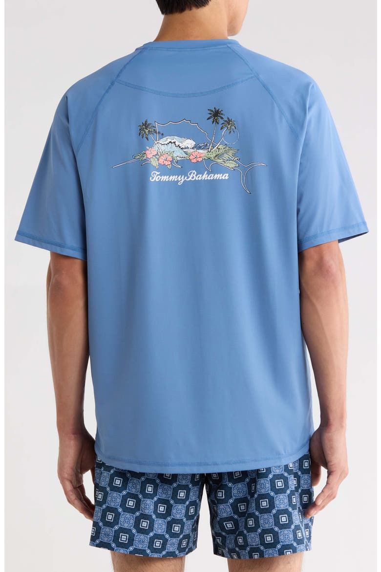 Chill Time Bay IslandZone® Short Sleeve Rashguard, Alternate, color, INFINITY SKY