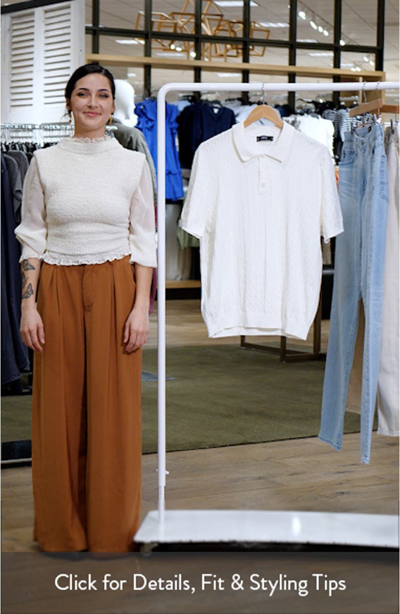 Cable Knit Cotton Polo, sales video thumbnail