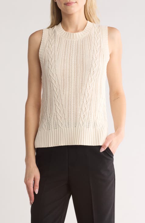 Cable Knit Sweater Vest