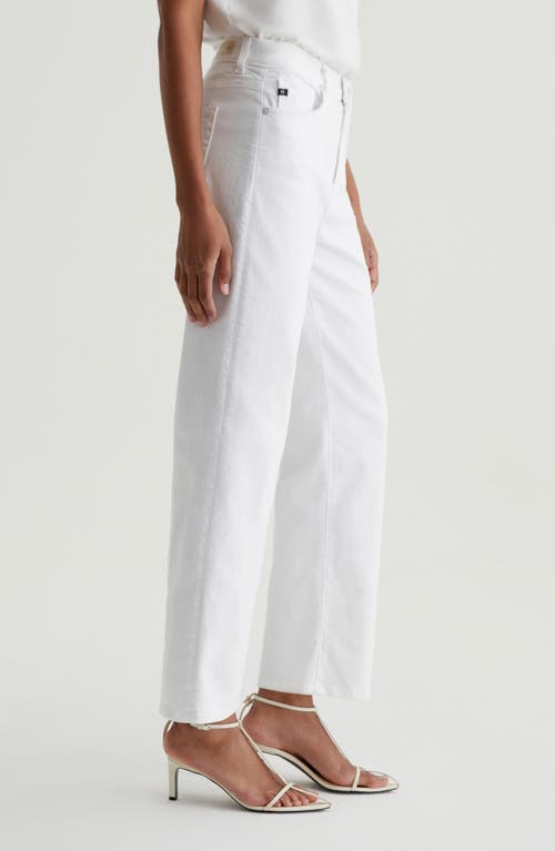 Ag Brinley Crop Mid-rise Straight Jeans In Gallery White In Gallery White