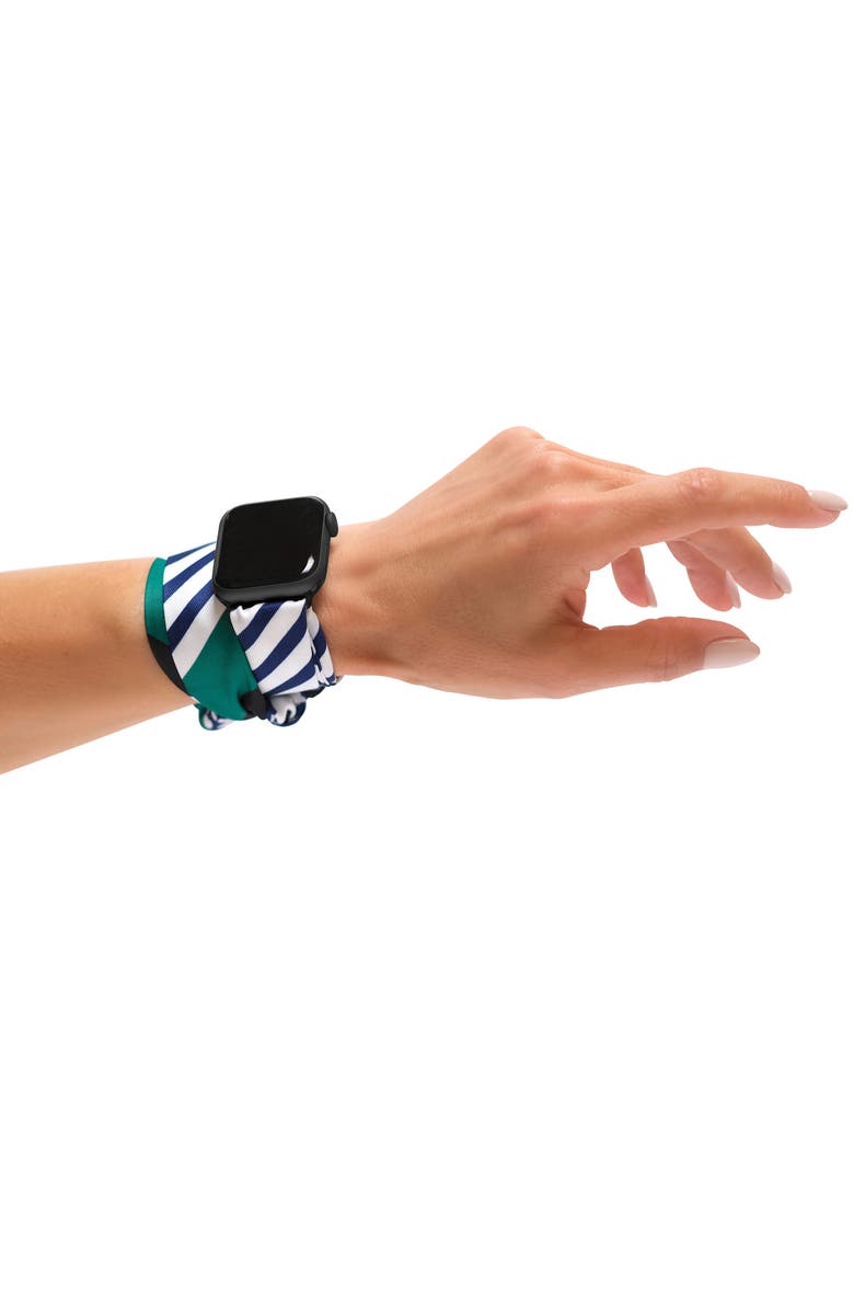 Wristpop Black Blossom Apple Watch<sup>®</sup> Scarf Watchband, Alternate, color, 